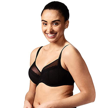 Chantelle PARISIAN ALLURE, Sehr Bedeckender Bügel-BH, Damen Unterwäsche, Schwarz, 75J im Sale